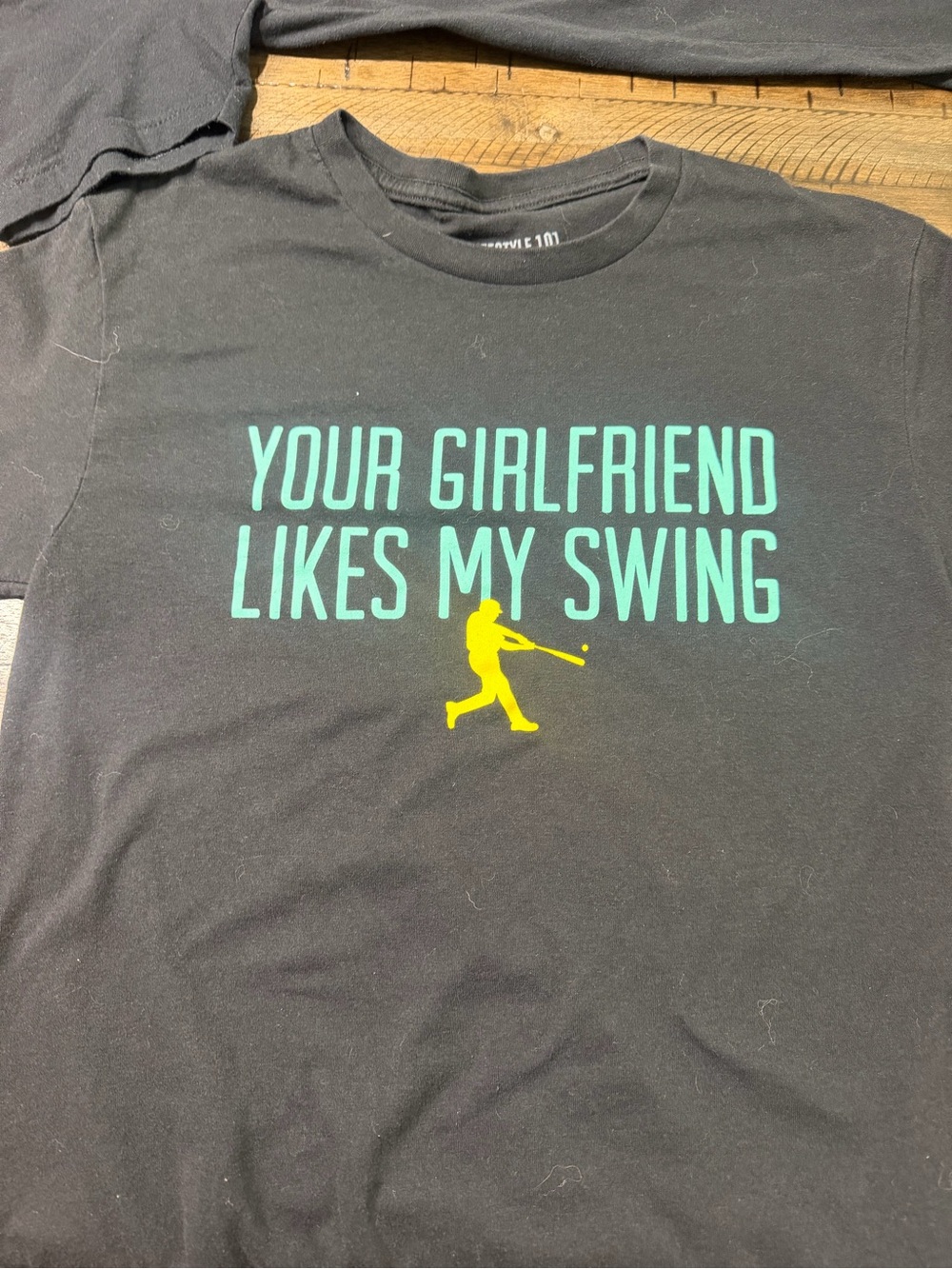 Black baseball lifestyle shirts adult small